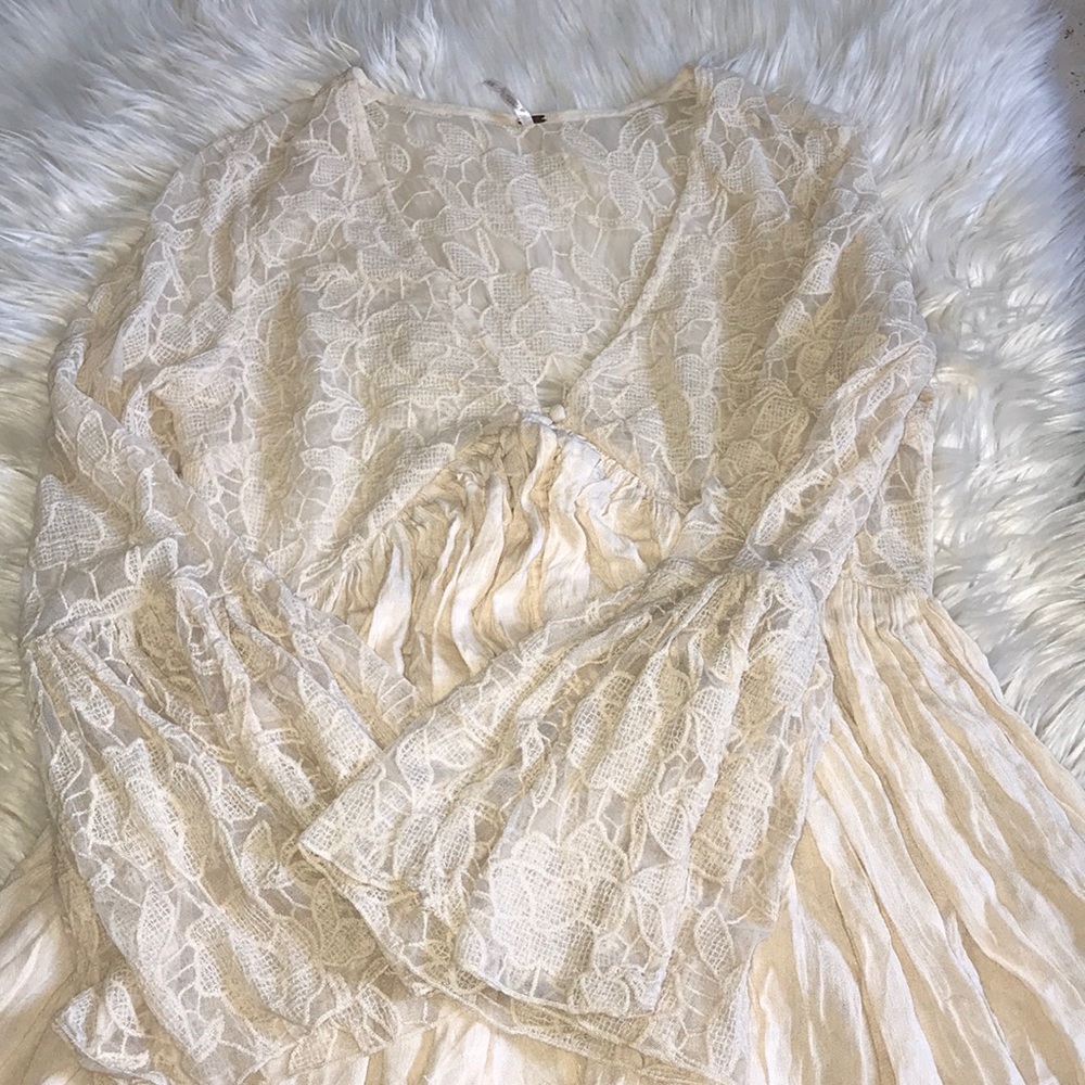 Free people cream blouse